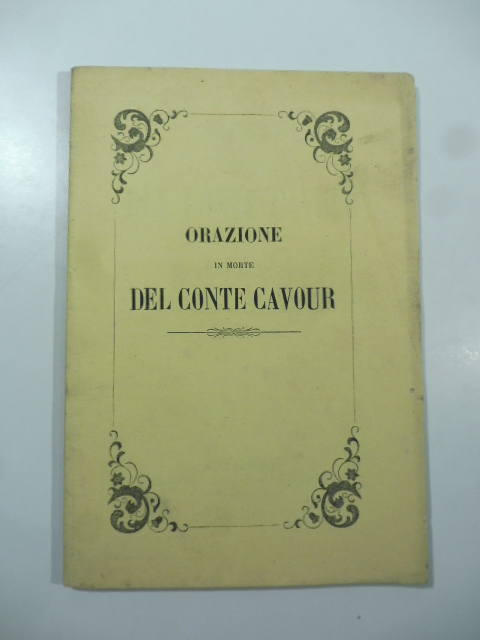 Orazione in morte del conte Cavour